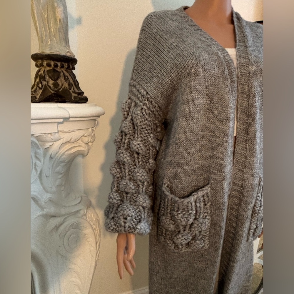 Cozy Heather Gray Women's Cardigan - Picture 4 of 11